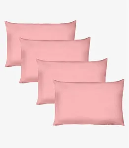Kit 4 Fronhas Avulsas Lisas Vivaldi Rosa UN