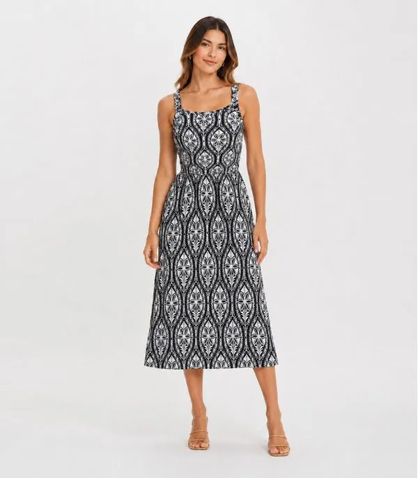 Vestido Feminino Midi Visco Premiere Infinita Cor Preto M