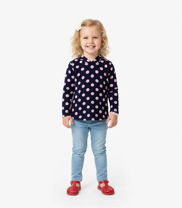 Blusão Infantil Menina Com Capuz Select Azul 6