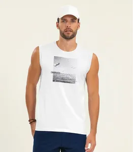 Regata Masculina Meia Malha Diametro Branco M