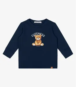 Camiseta Infantil Manga Longa Trick Nick Azul G