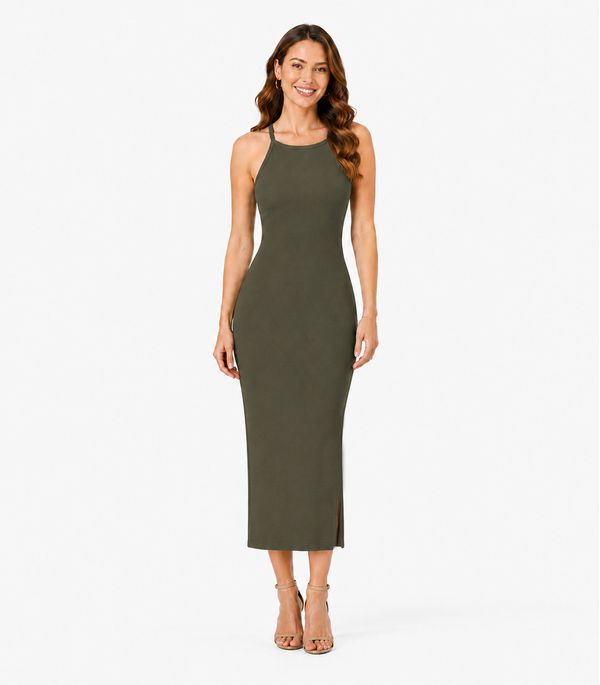 Vestido Feminino Em Ribana Infinita Cor Verde P