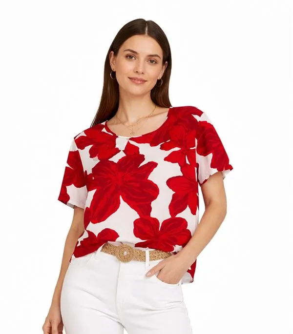 Blusa Feminina Com Estampa Rotativa Infinita Cor Branco M