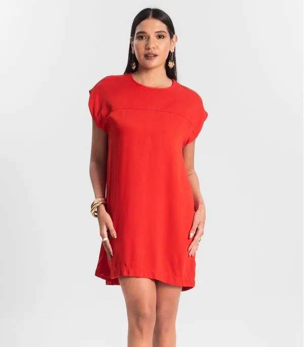 Vestido Curto Feminino Rovitex Laranja M