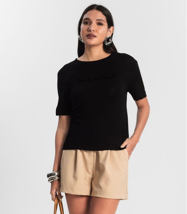 Blusa Feminina Visco Tricot Rovitex Preto M