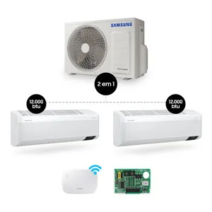 Ar Condicionado Bi-Split Samsung WindFree 18.000 BTUs (Hi Wall 2x12.000) Quente/Frio com WiFi 220V