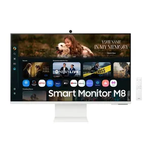 Smart Monitor Samsung M8 32", 4K, Plataforma Tizen™, Tap View, USB-c (65W), USB Hub, HDMI, Bluetooth Branco