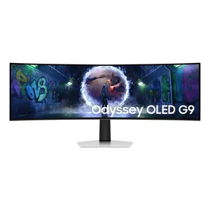Monitor Samsung Odyssey OLED G9 49", DQHD , 240Hz, 0.03ms, ajuste de altura, G-sync Prata
