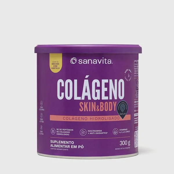 Colágeno Skin & Body 300g Abacaxi com hortelã | 30 doses
