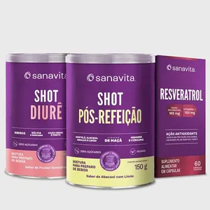 Combo Antioxidante & Corpo Leve Shot Diurê | Resveratrol | Shot pós refeição