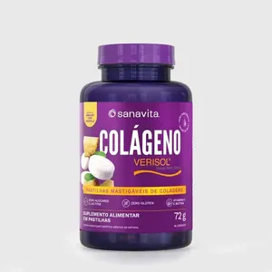 Colágeno Verisol ® Pastilha Pastilhas Mastigáveis sabor Abacaxi com Hortelã. 72g | 15 Porções