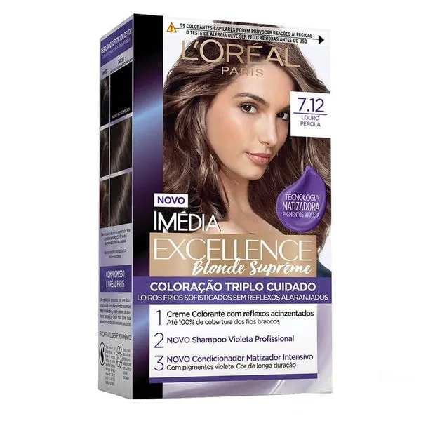 Tintura Imédia Blondes Supreme Louro Pérola 7.12 Tintura Imedia Blondes Supreme Louro P?rola 7.12