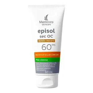 Protetor Solar Facial Episol FPS 60 Sec OC Médio Escuro 60ml