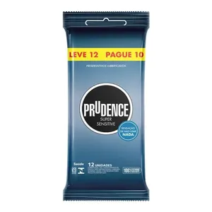 Preservativo Camisinha Masculino Prudence Super Sensitive 12 Unidades