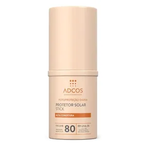Protetor Solar Facial Adcos FPS 80 Alta Cobertura Beige 17g Stick