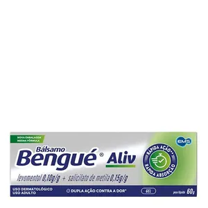 Analgésico e Anti-inflamatório Bálsamo Bengué Aliv 60g Gel