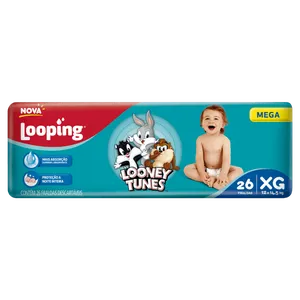 Fralda Looney Tunes Looping Mega 26 Un XG