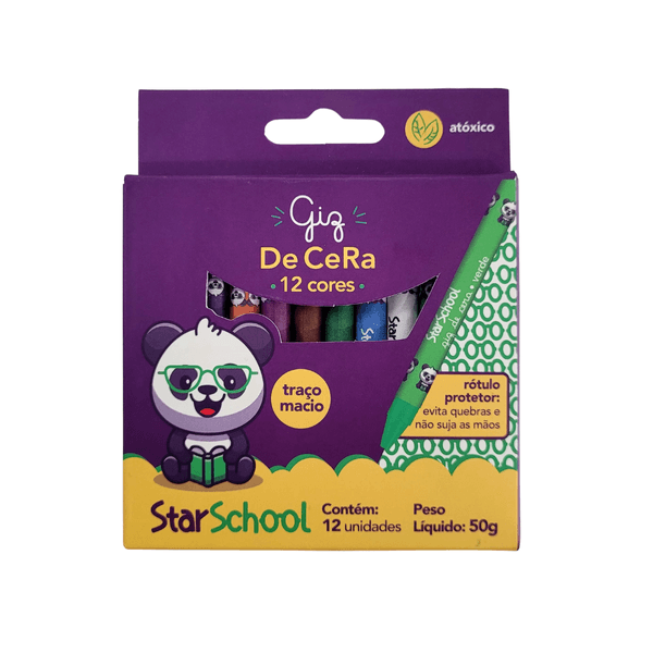 GIZ DE CERA 50G 12 CORES STARSCHOOL
