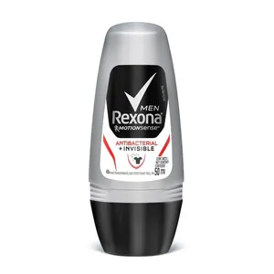 Desodorante Antitranspirante Rexona Men Antibacterial + Invisible 48h Roll-On 50ml