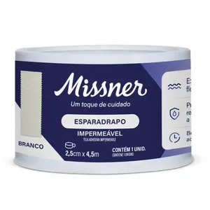 Esparadrapo Impermeável Branco 2,5cm X 4,5m - Missner
