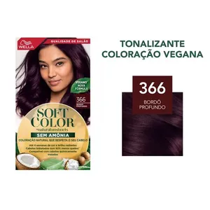 Coloração Semi-Permanente Soft Color 366 Bordeaux Profundo - Sem Amônia Tintura Soft Color 366 Bordeaux Profu - Soft Color