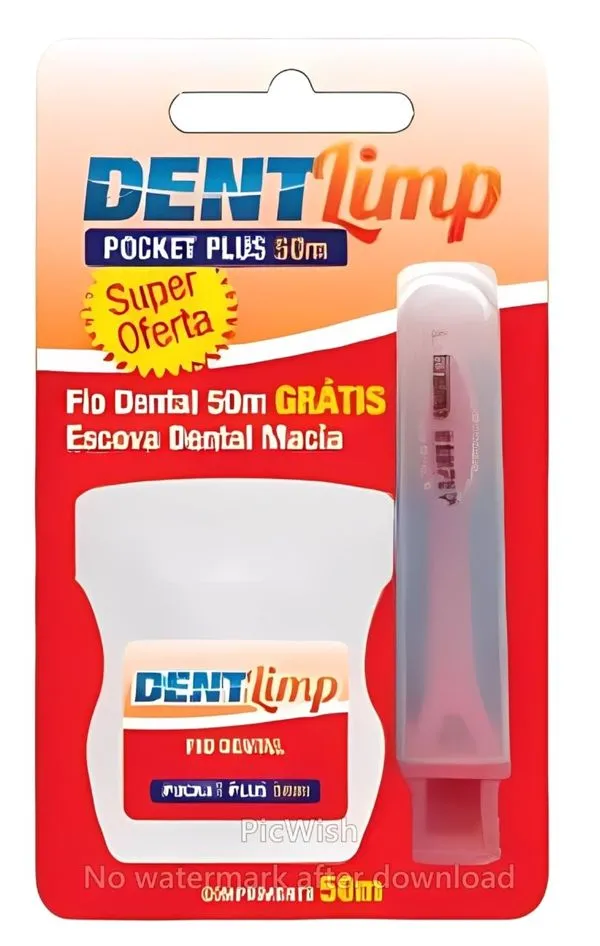 Dentlimp Fio 50Mt + Escova Viagem Macia Grts