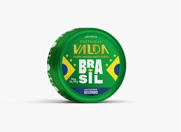 Pastilha Valda Campeões Brasil Beijinho 50g