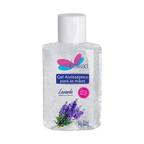 ALCOOL EM GEL DELIKAD LAVANDA HIGIENIZADOR 80ML @