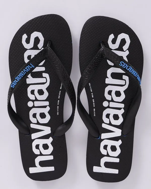 Chinelo Havaianas Masculino Top Logomania Azul 35/36