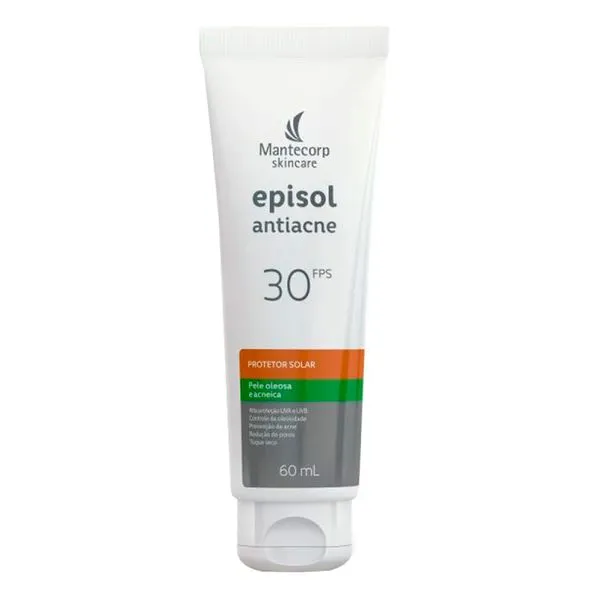 Protetor Solar Facial Episol FPS 30 Antiacne 60ml