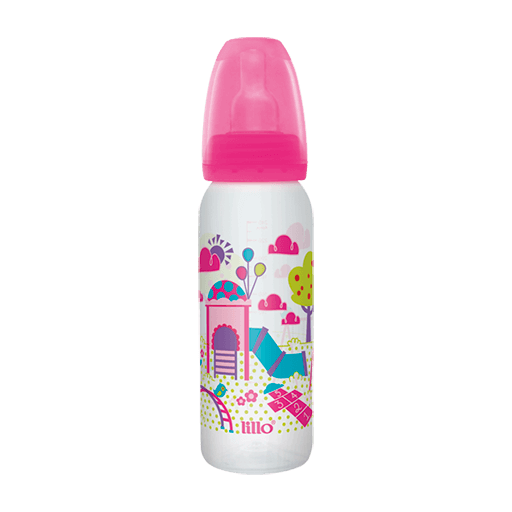 Lillo Mamadeira Divertida 240Ml Sil Rosa 614331