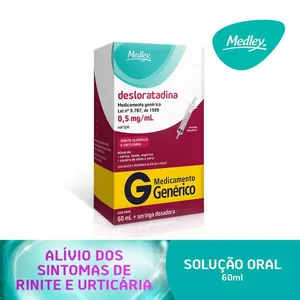 Desloratadina 0,5mg/ml Xarope 60ml Genérico Nova Química