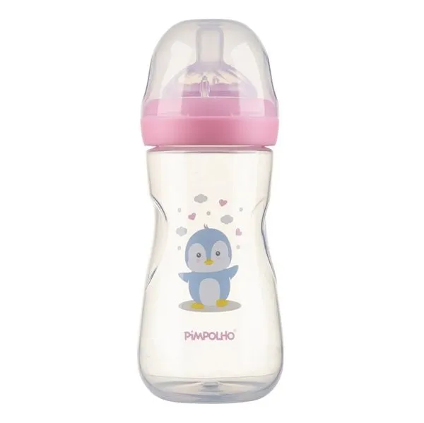 MAMADEIRA SERENA PINGUIM ROSA 330ML - PIMPOLHO