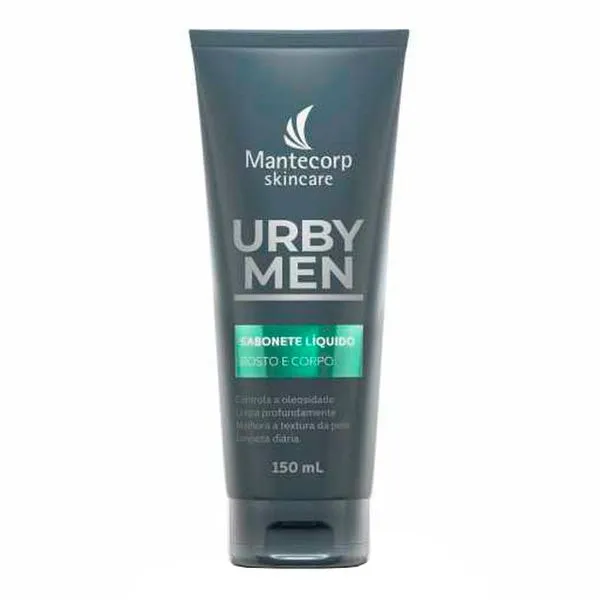 Sabonete Líquido Mantecorp Urby Men Rosto e Corpo 150ml