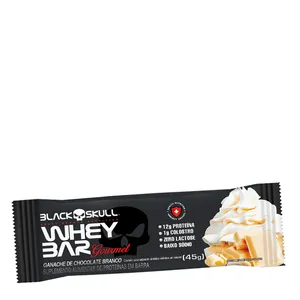 Barra De Proteína Black Skull Ganache De Chocolate Branco 45g