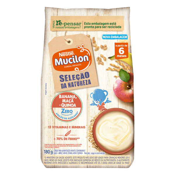 Mucilon Banana Maca E Quinoa 180G @