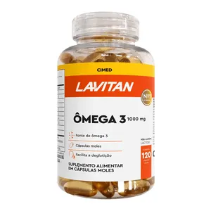 Suplemento Vitamínico LAVITAN Ômega 3 1000mg com 120 Cápsulas Gelatinosas