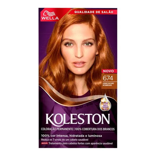 Tinta de Cabelo Wella Koleston 674 Louro Escuro Acobreado
