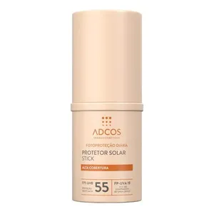 Protetor Solar Facial Adcos FPS 55 Base Peach 17g Stick