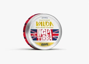 Bala Valda Campeões Inglaterra Sabor Banoffee 50g Edição Limitada