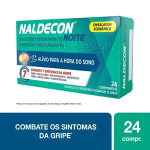 Naldecon Noite 400mg + 20mg + 4mg 24 Comprimidos