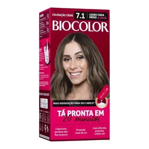 Tintura Louro Cinza Médio 7.1 BIOCOLOR De Passarela 50g