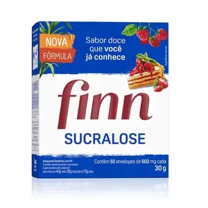 Adoçante Finn Sucralose Envelopes de 0,6g com 50unidades