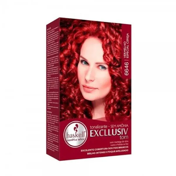 Coloração Semi-Permanente Ton Haskell 6646 Vermelho Especial Cereja - Haskell Ton Haskell 6646 Vermelho Espuma Cere - Haskell