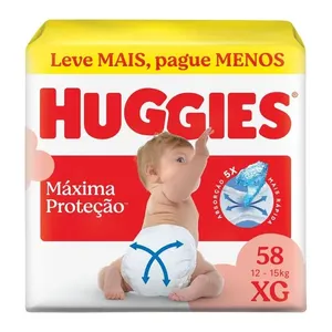 Fralda Huggies Maxima Proteção Xg 58Un