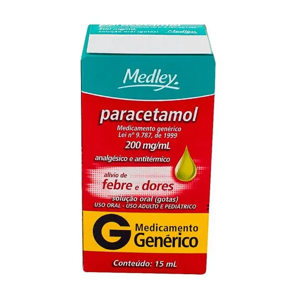 Paracetamol 200mg/ml Gotas Genérico Medley 15ml