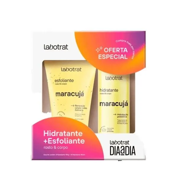Kit Esfoliante e Hidratante Labotrat Dia a Dia Maracujá 150g+190ml