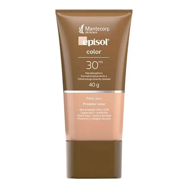 Protetor Solar Facial Episol FPS 30 Color Pele Clara 40g
