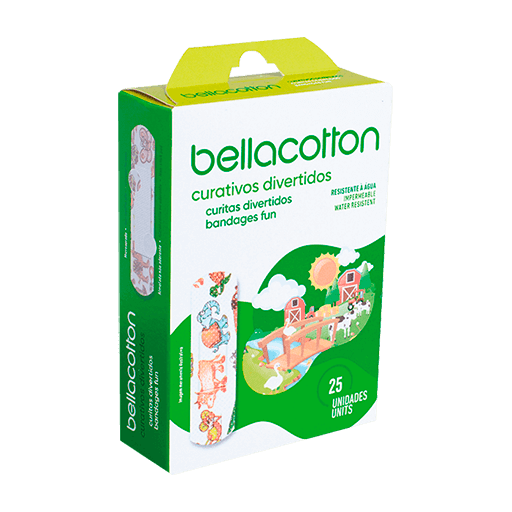 CURATIVOS BELLACOTTON INFANTIL ILUSTRADO C/25 @