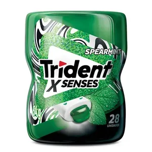 Chiclete Trident XSenses Spearmint Sem Açúcar Garrafa 54g